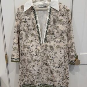 English Factory Floral Embroidery Mini Dress - Worn Once